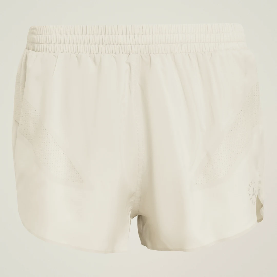 Detalle 2 de Pantalón corto de running adidas by Stella McCartney – beige