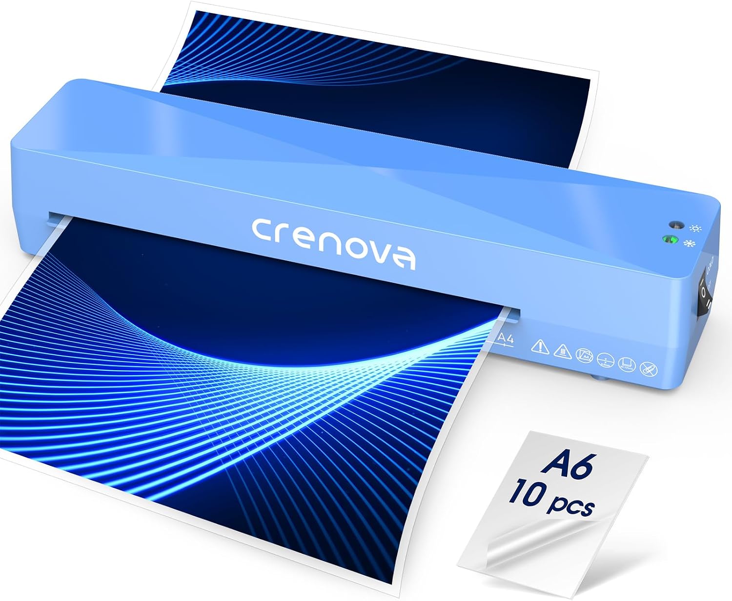 Detalle de Crenova A4 Laminator with Hot and Cold Modes, 9-Inch Inlet, 10 Sheets