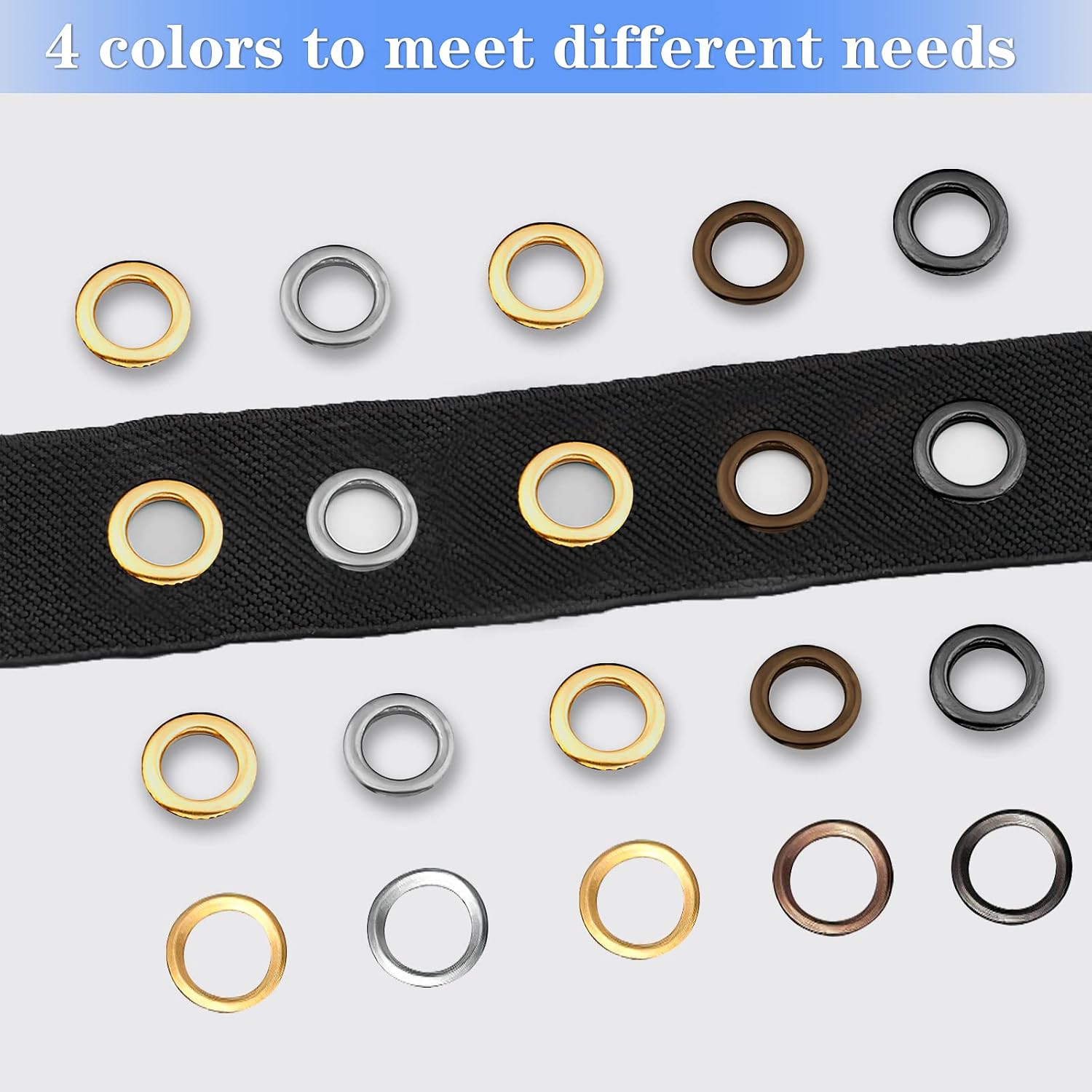 Thumbnail 3 de Occhiello Strumento Kit 200 Occhielli Grommet 5 mm con 200 Rondelle e 3 Attrezzi – tutto in una scatola di stoccaggio