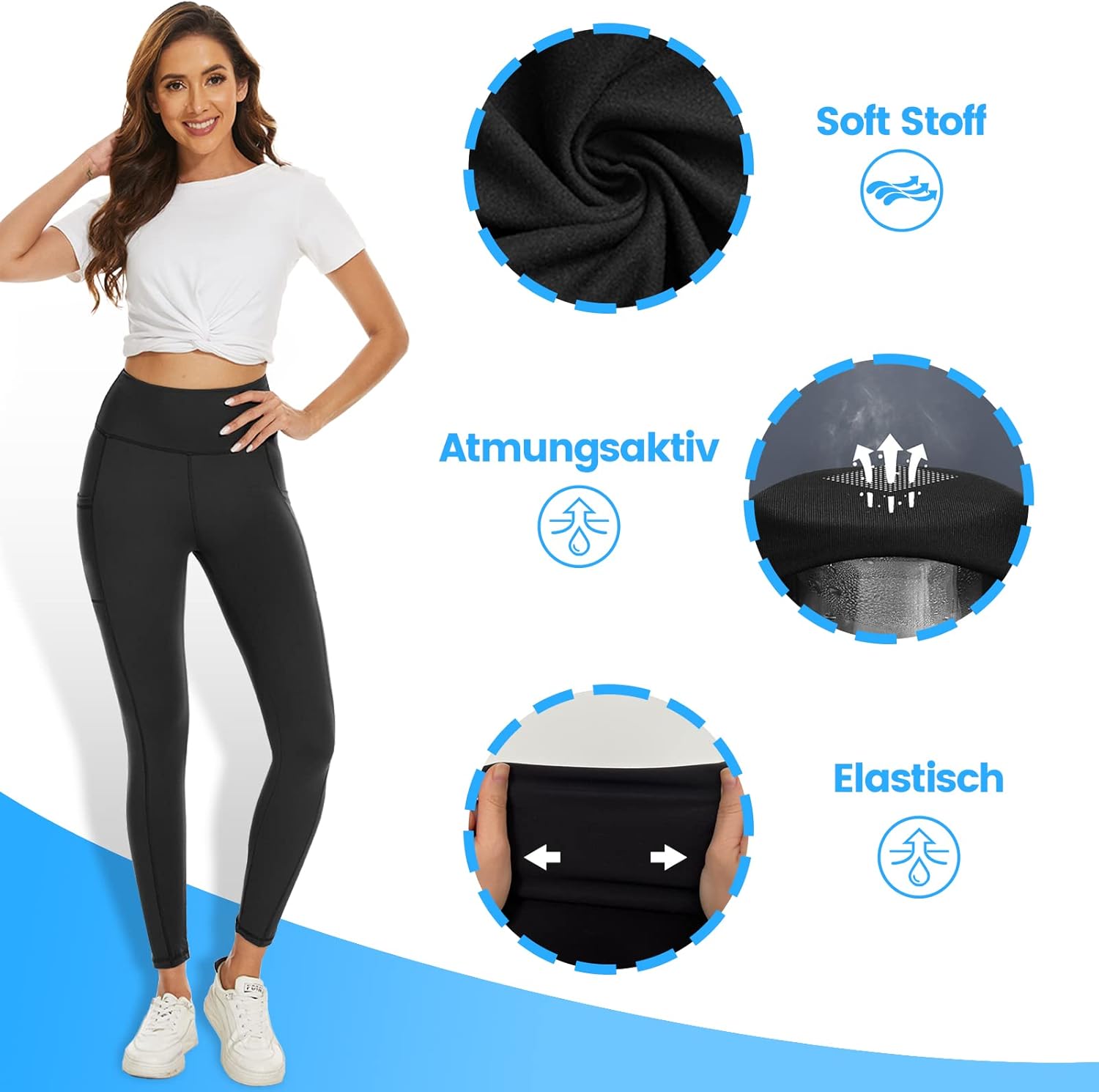 Detalle 1 de DDOBB Sportleggings 2er Pack High Waist