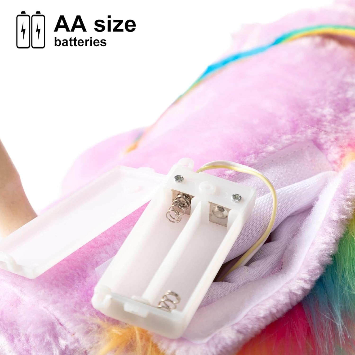 Thumbnail 5 de BEJOY Hobby Horse stick horse with wooden wheels – plush unicorn, 36 inches (AA batteries required)