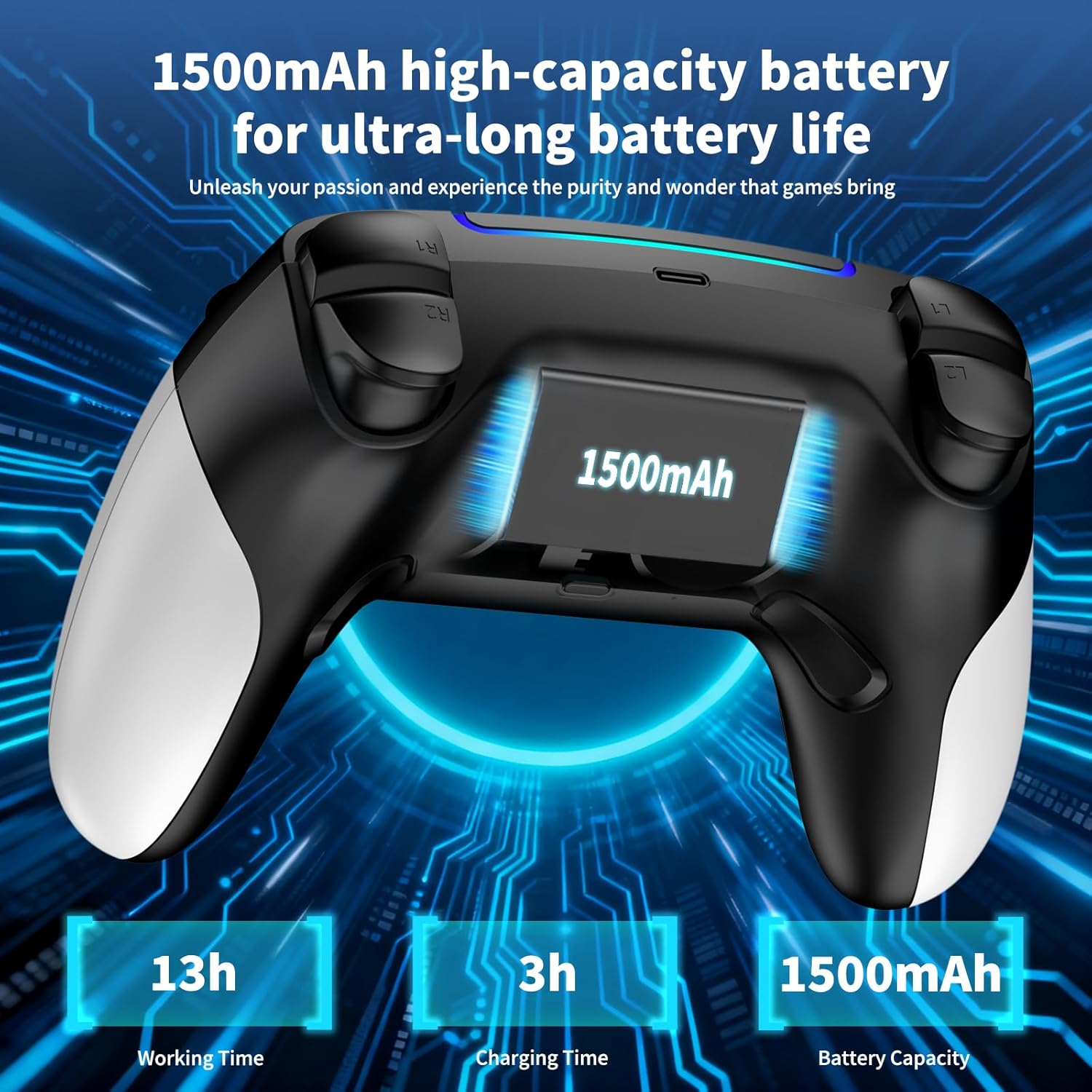 Thumbnail 4 de PS5 Wireless Controller RGB LED Turbo