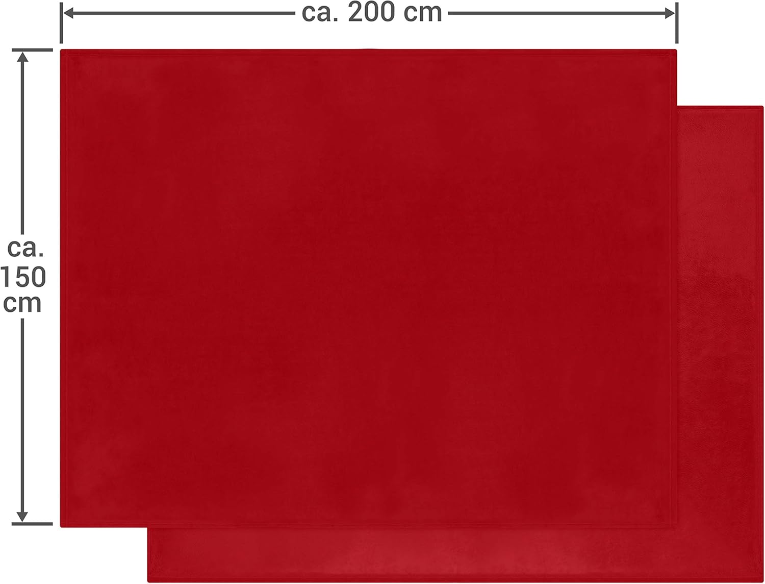 Thumbnail 5 de Plaid Polaire 150x200 cm npluseins – Couverture Corail Fleece Bordeaux, douceur et chaleur douce