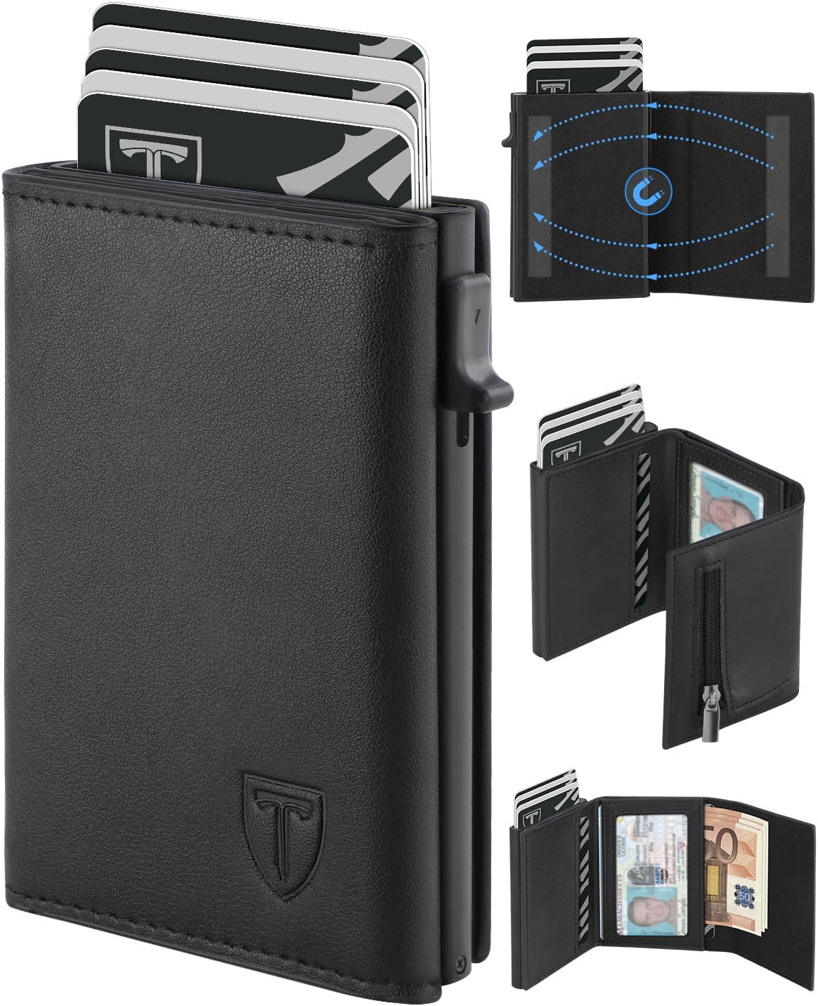Detalle de TEEHON Herren-Geldbörse Slim 10 x 6,6