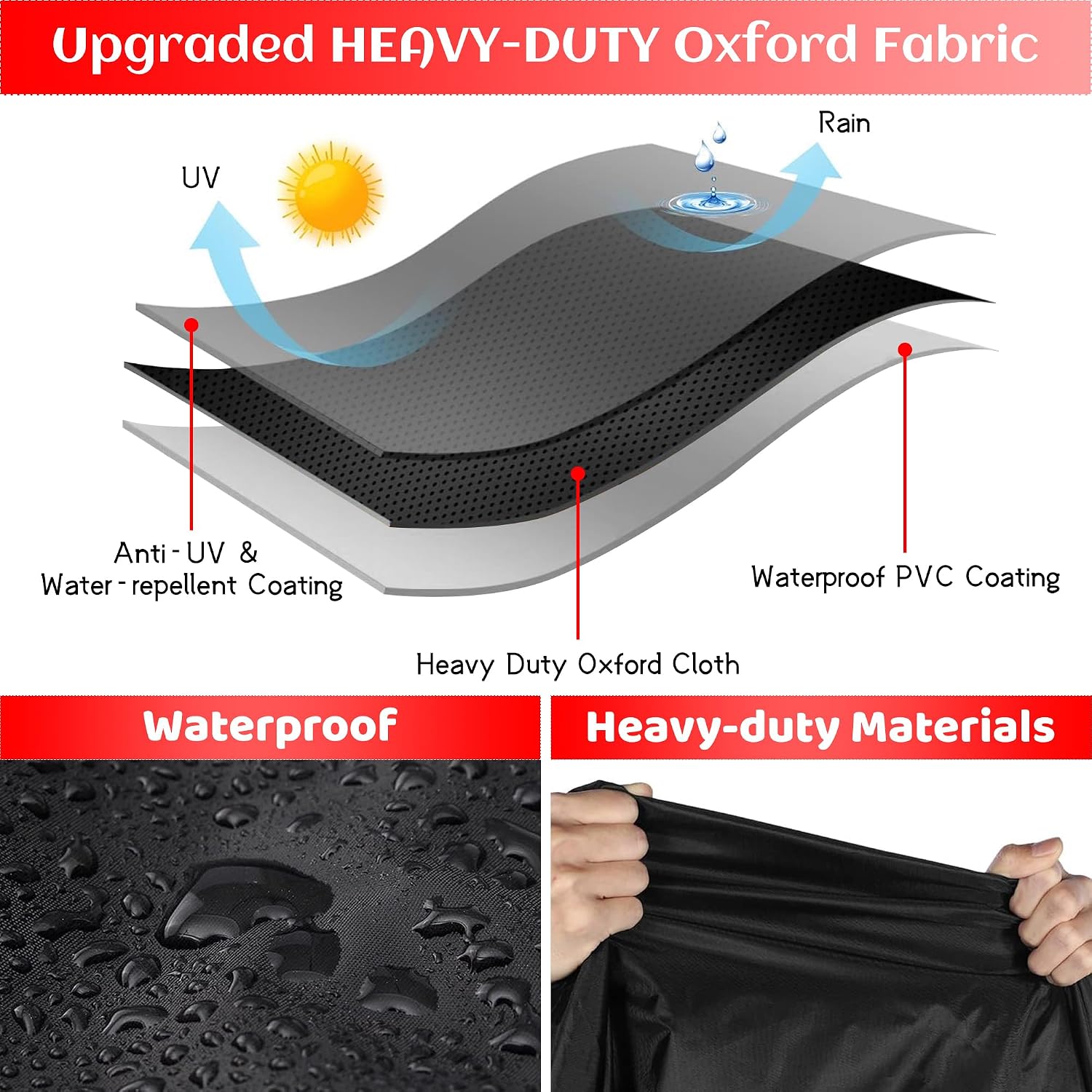 Detalle 2 de VIBOOS BS36 36-Inch Griddle Cover, Waterproof Polyester with Secure Straps