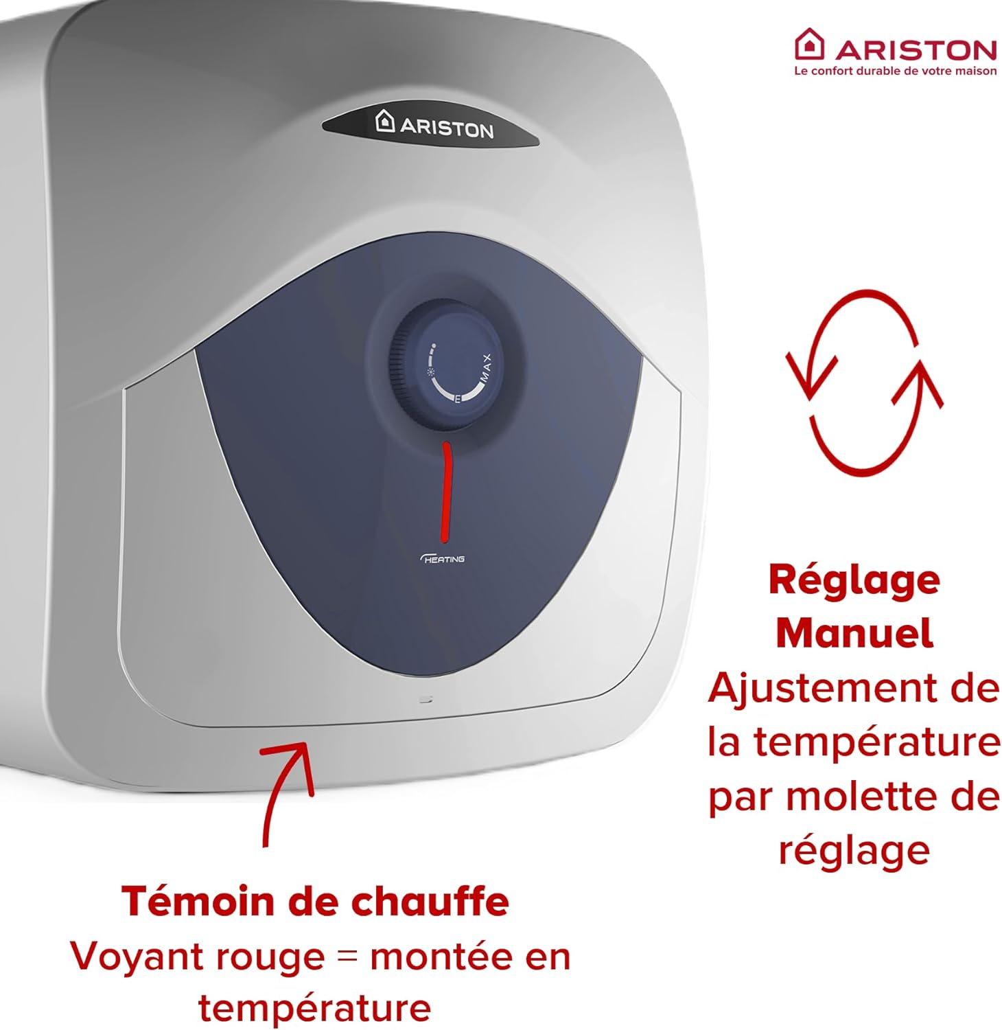 Thumbnail 2 de Ariston Blu Evo RS 15L – Chauffe-eau électrique compact 15 litres, 2000 W, idéal cuisine ou salle de bain