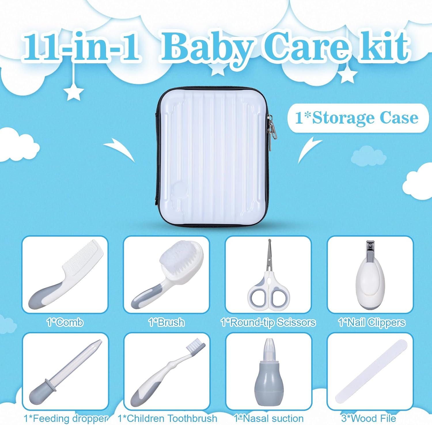 Thumbnail 1 de Little Angel Baby Healthcare and Grooming Kit – Comprehensive Newborn Care Set