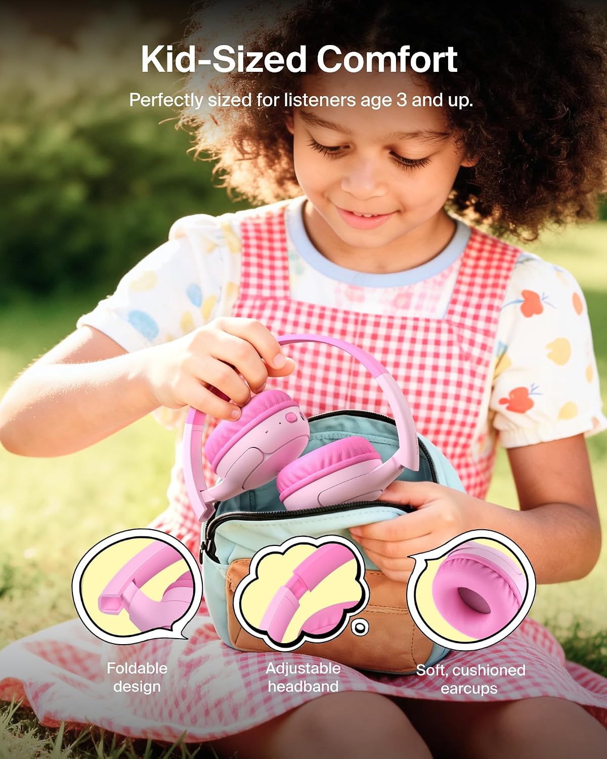 Thumbnail 4 de Belkin SoundForm Mini 2 Wireless Headphones for Kids (Pink)