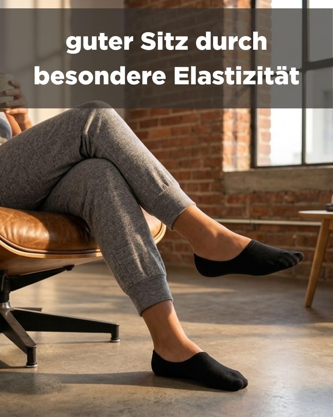 Detalle de sockenkauf24 10 Paar Füßlinge – Unsichtbare Sneaker-Socken mit Silikonpad gegen Verrutschen
