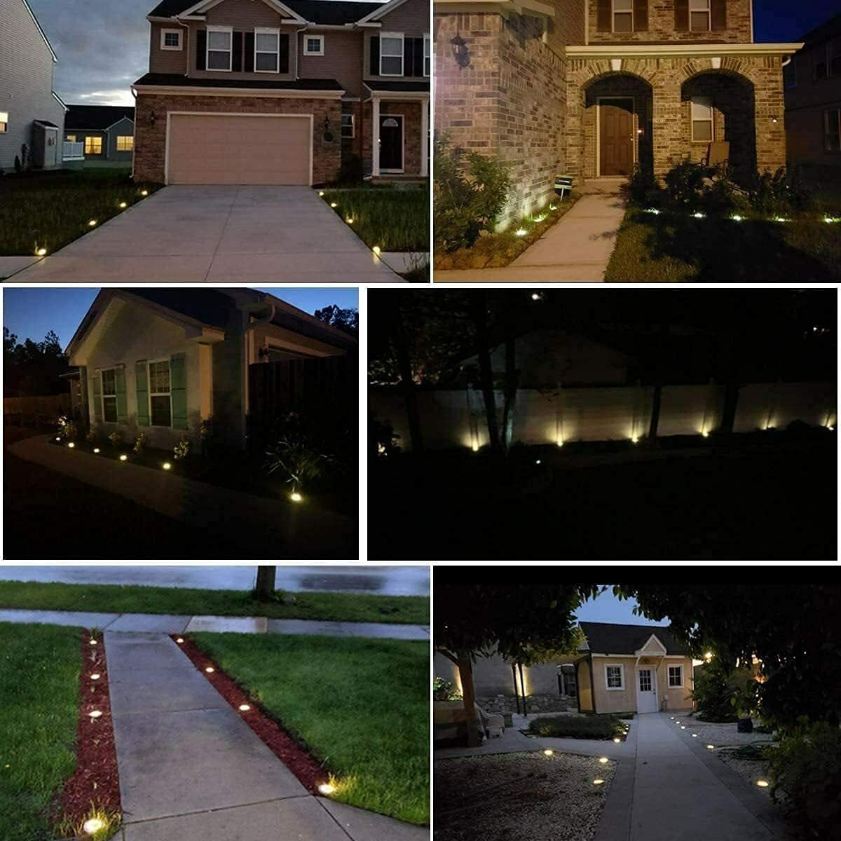 Detalle 1 de Bzavor 12 LED Solar-Bodenleuchten IP65