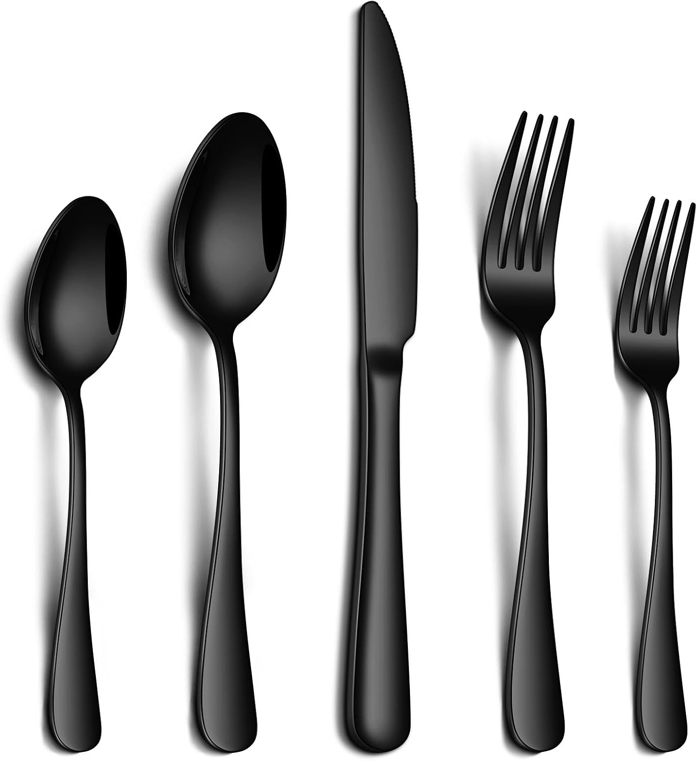 Detalle de PHILIPALA Black Silverware Set, 20-Piece