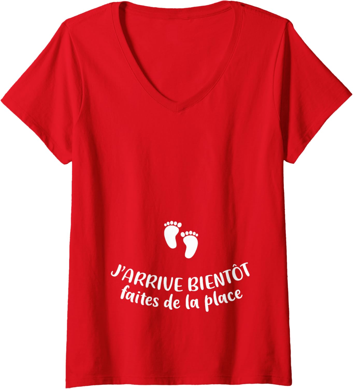 Detalle de Femme Cadeau Humour de Grossesse — T-shirt Col en V, léger et confortable