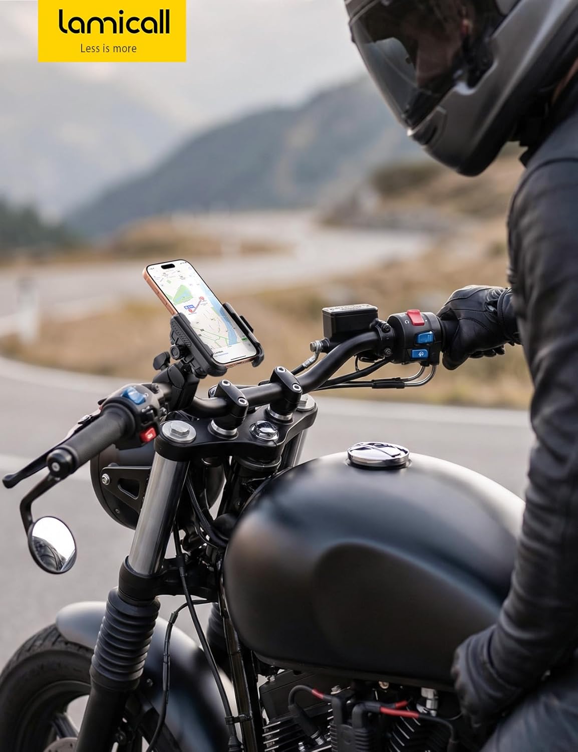 Thumbnail 6 de Lamicall Motorcycle Bike Phone Mount - Upgrade Vibration Dampener for Camera-Friendly Ride