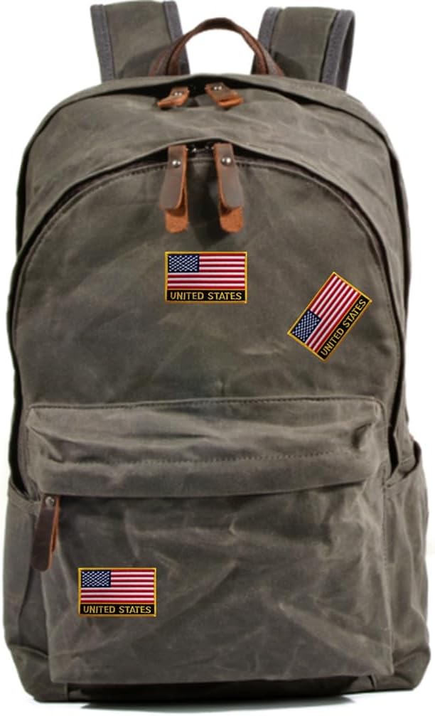 Detalle de Uijokdef Embroidered American Flag Patch, 3.15 x 2 Inch