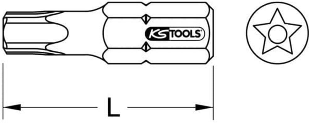 Detalle 1 de KS Tools 911.1480 Jeu d'embouts TS 6,35mm