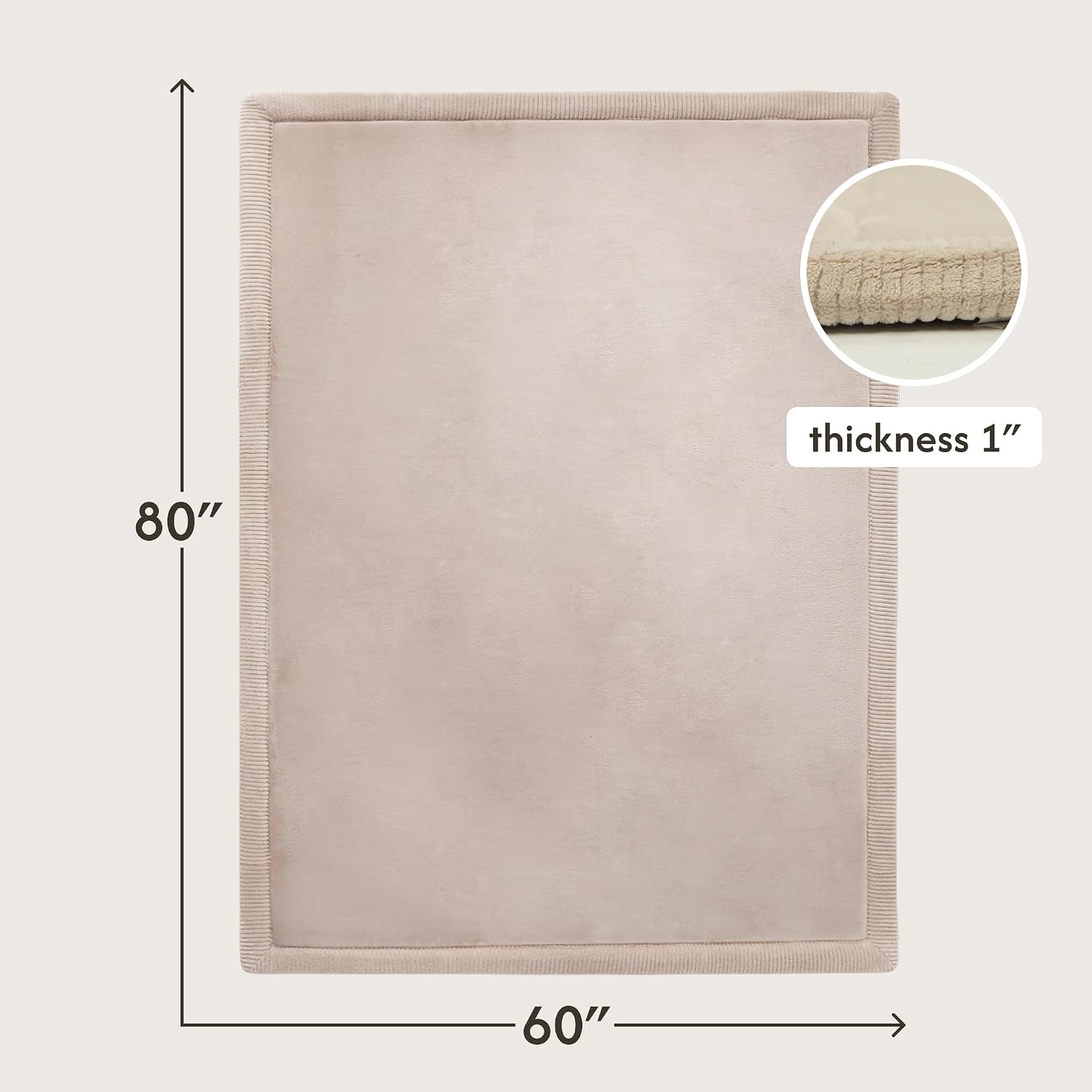 Detalle de Hakuna Matte HM-CP-200-150-B speelmat 200 x 150 cm, 2,5 cm, beige
