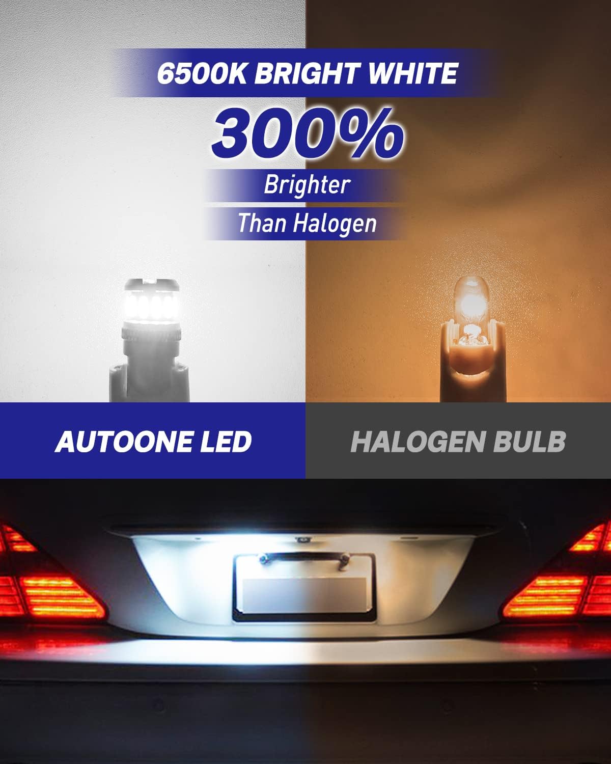 Detalle de AUTOONE LED License Plate Bulbs 6500K