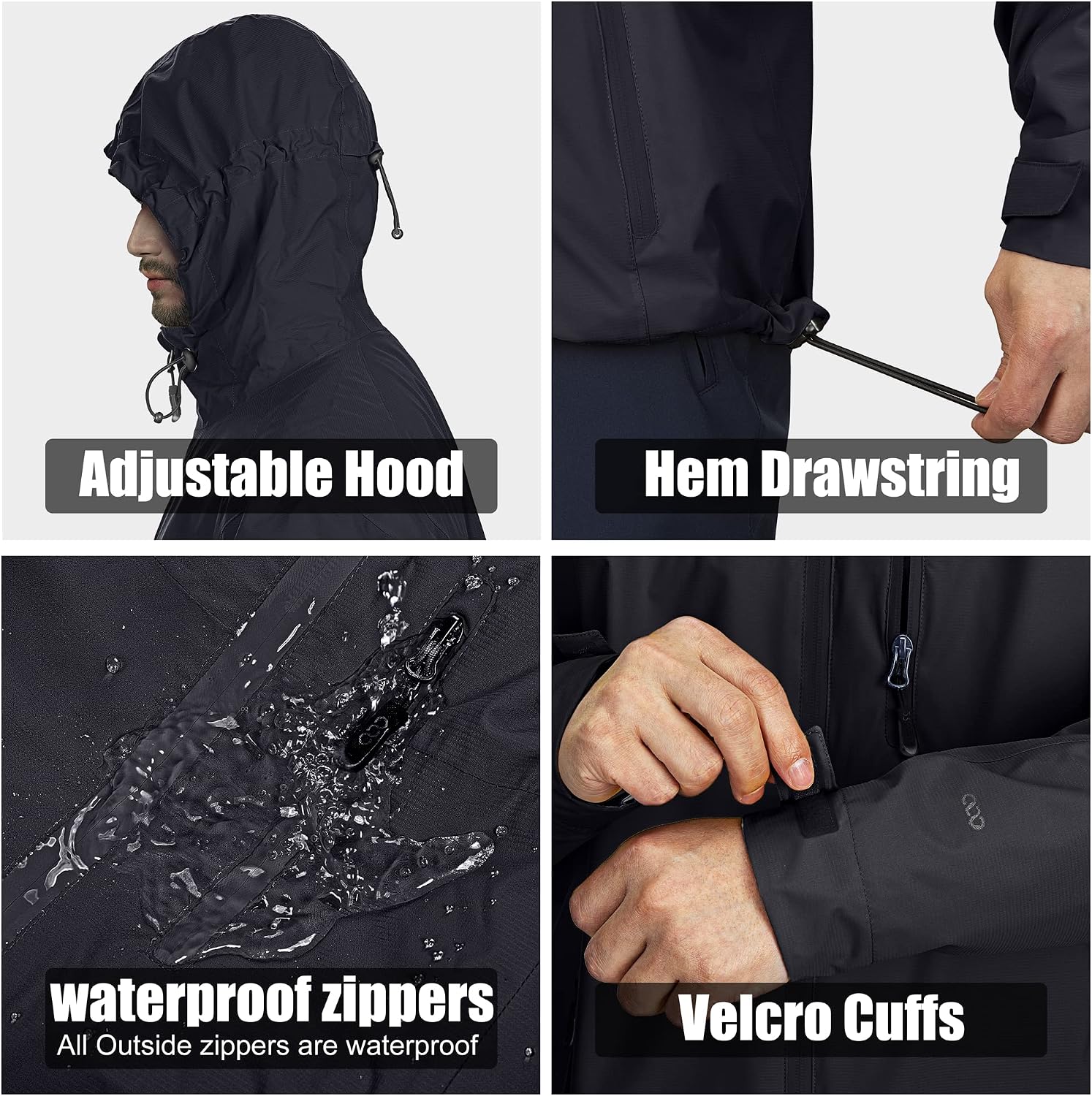 Thumbnail 4 de 33,000ft Regenjacke Herren 8000 mm Wasserdicht