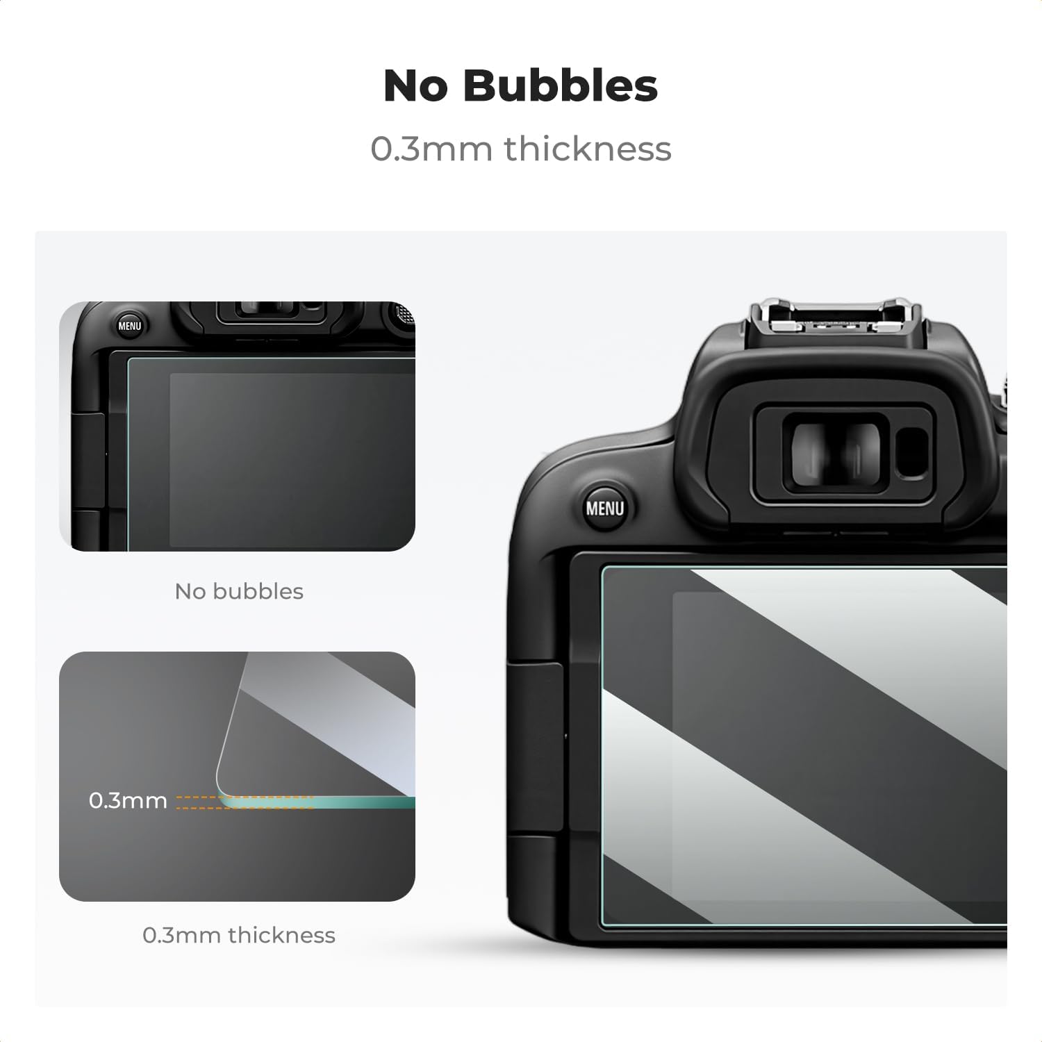 Detalle 2 de K&F CONCEPT Protector de Pantalla 3 PCS para Canon R100 R10