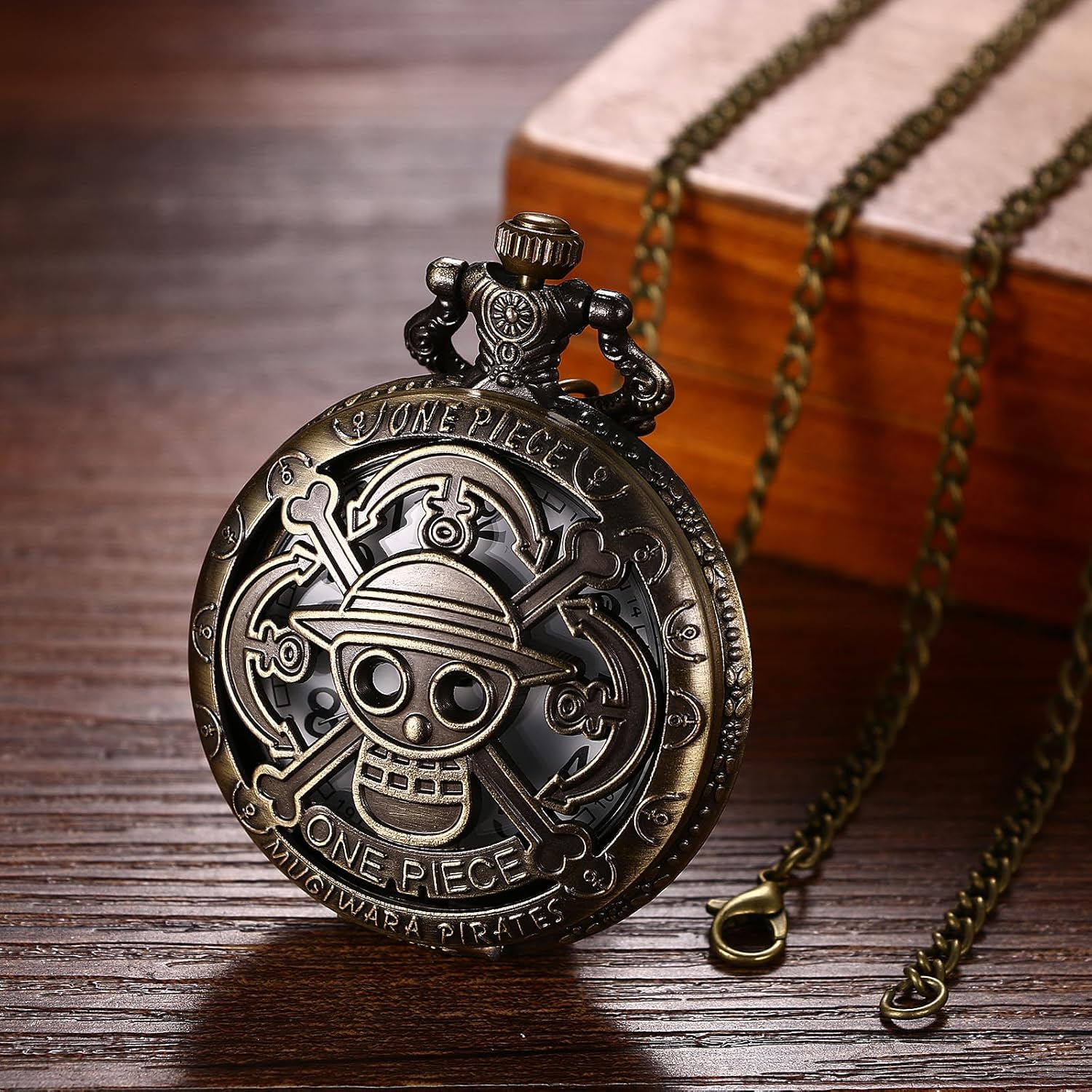 Thumbnail 1 de Avaner Taschenuhr mit Kette Vintage in Bronze – Analoguhr aus Quarz mit arabischen Ziffern