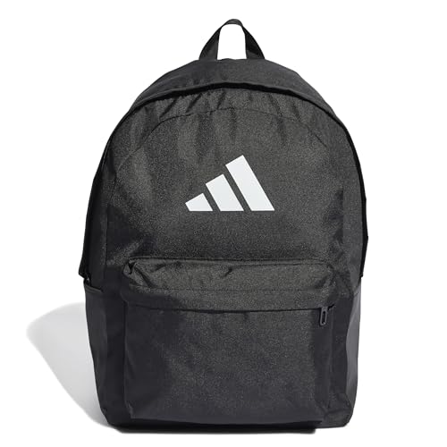 Detalle de adidas Unisex - Adulto Classic 3Bars Backpack, Black/White, 27,5 L, Taglia Unica