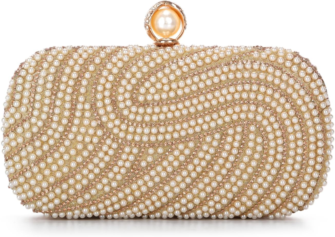 Detalle de LUI SUI Pearl Beaded Clutch