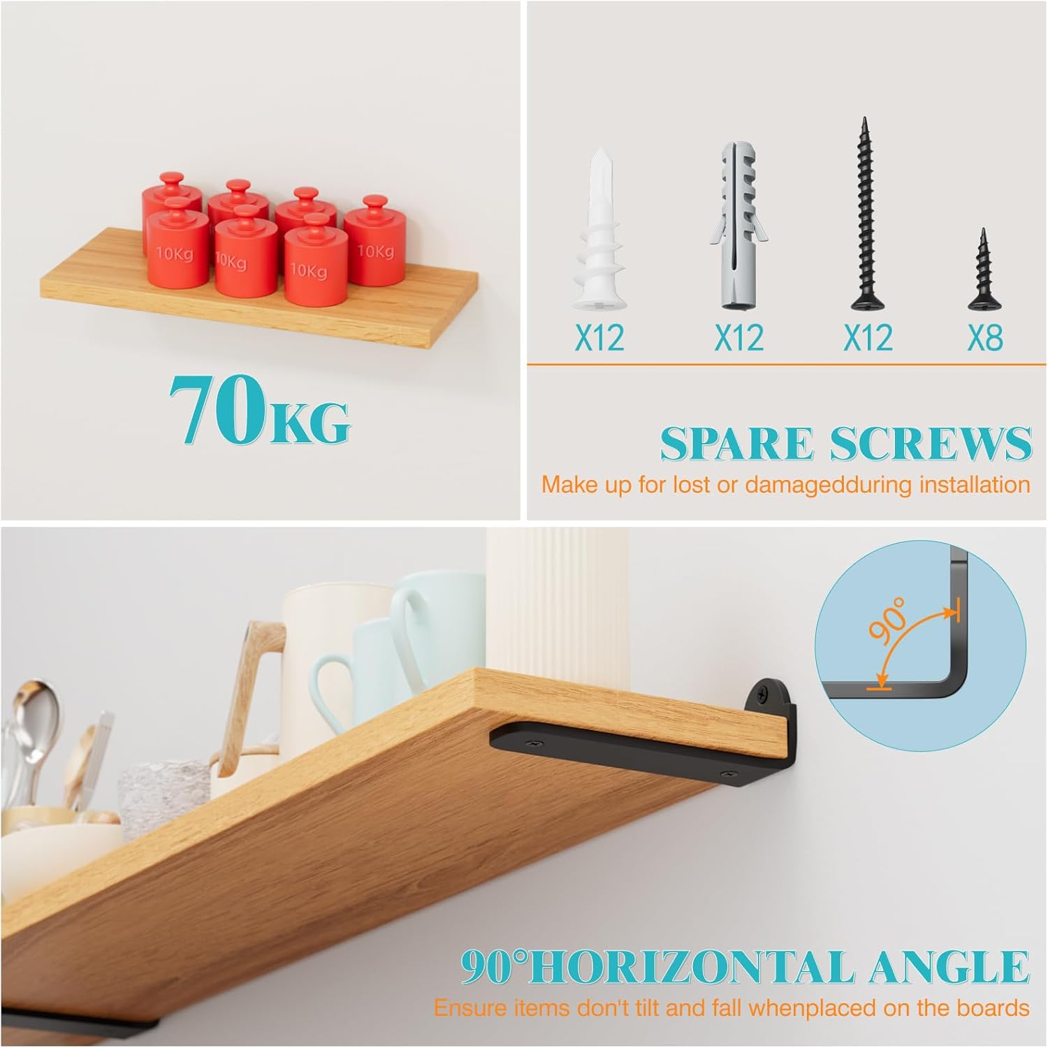Thumbnail 4 de Six Pack Shelf Bracket 20cm for 70kg Load