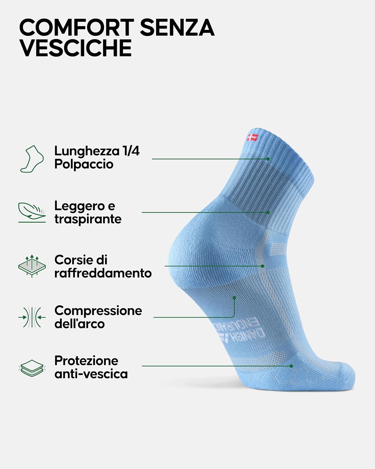 Detalle 2 de DANISH ENDURANCE Calze running 3 paia
