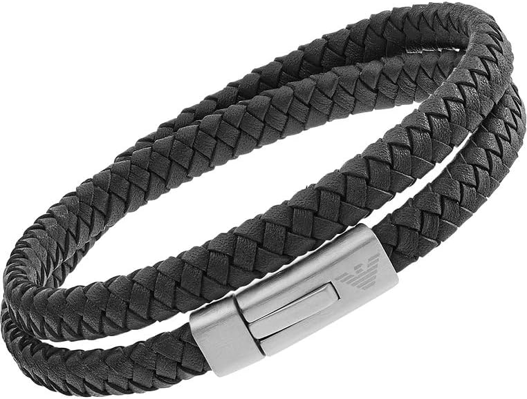 Detalle de Emporio Armani Herren-Armband EGS2176040 aus Edelstahl, silbern, 18,5 cm