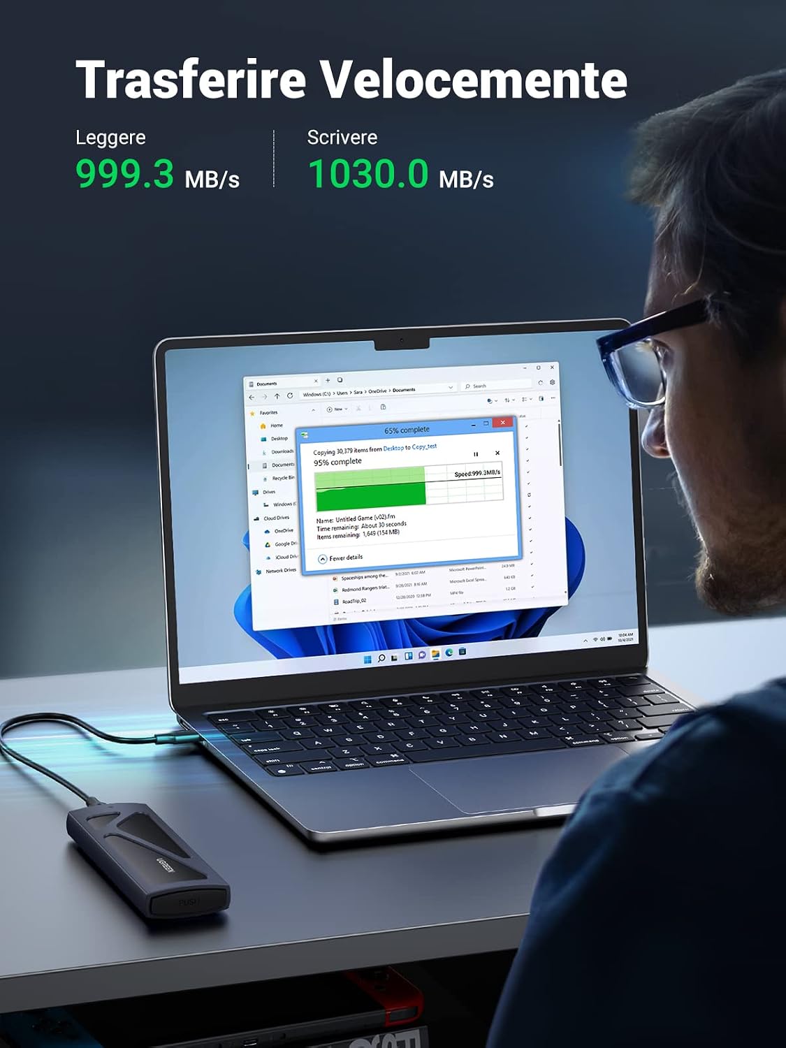 Detalle de UGREEN Case SSD NVMe USB 3.2 10Gbps