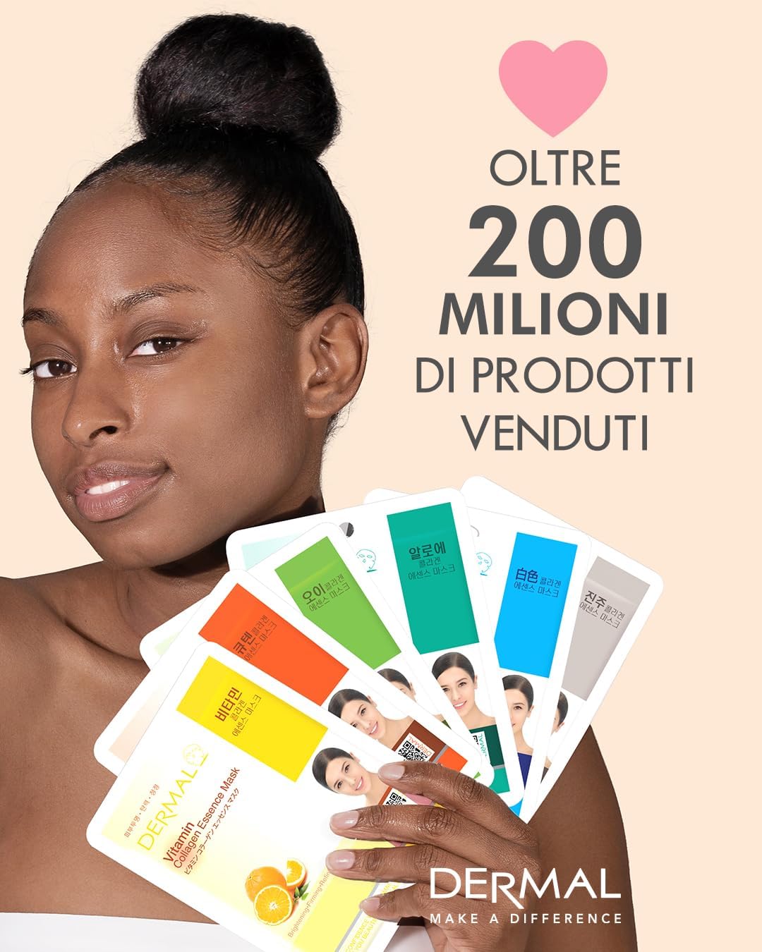 Thumbnail 5 de DERMAL Maschera viso coreana all'essenza di collagene all'aloe – 10 fogli, idratazione intensa e azione lenitiva