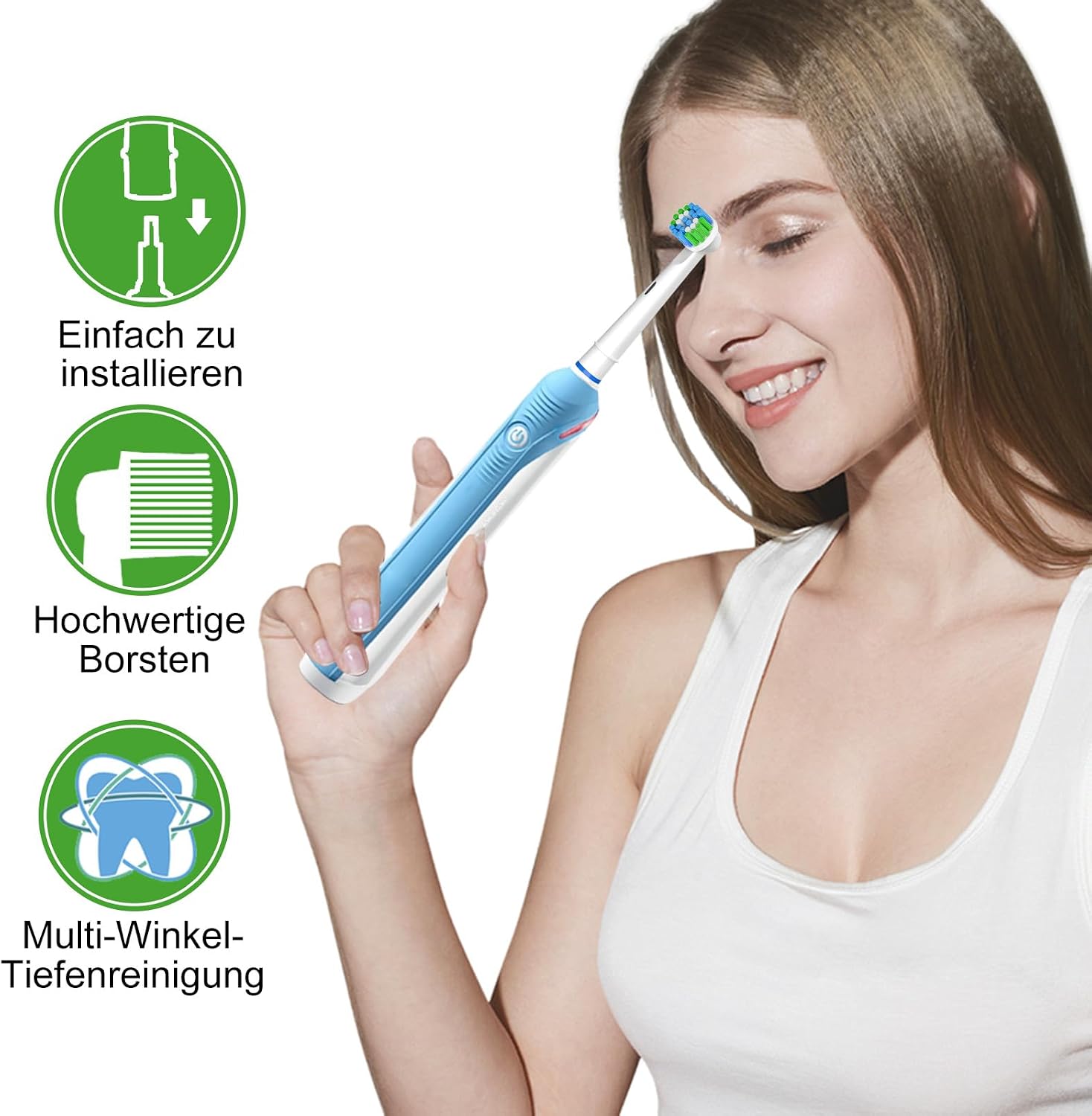 Detalle de Aufsteckbürsten kompatibel mit Oral‑B 16er Set 🪥