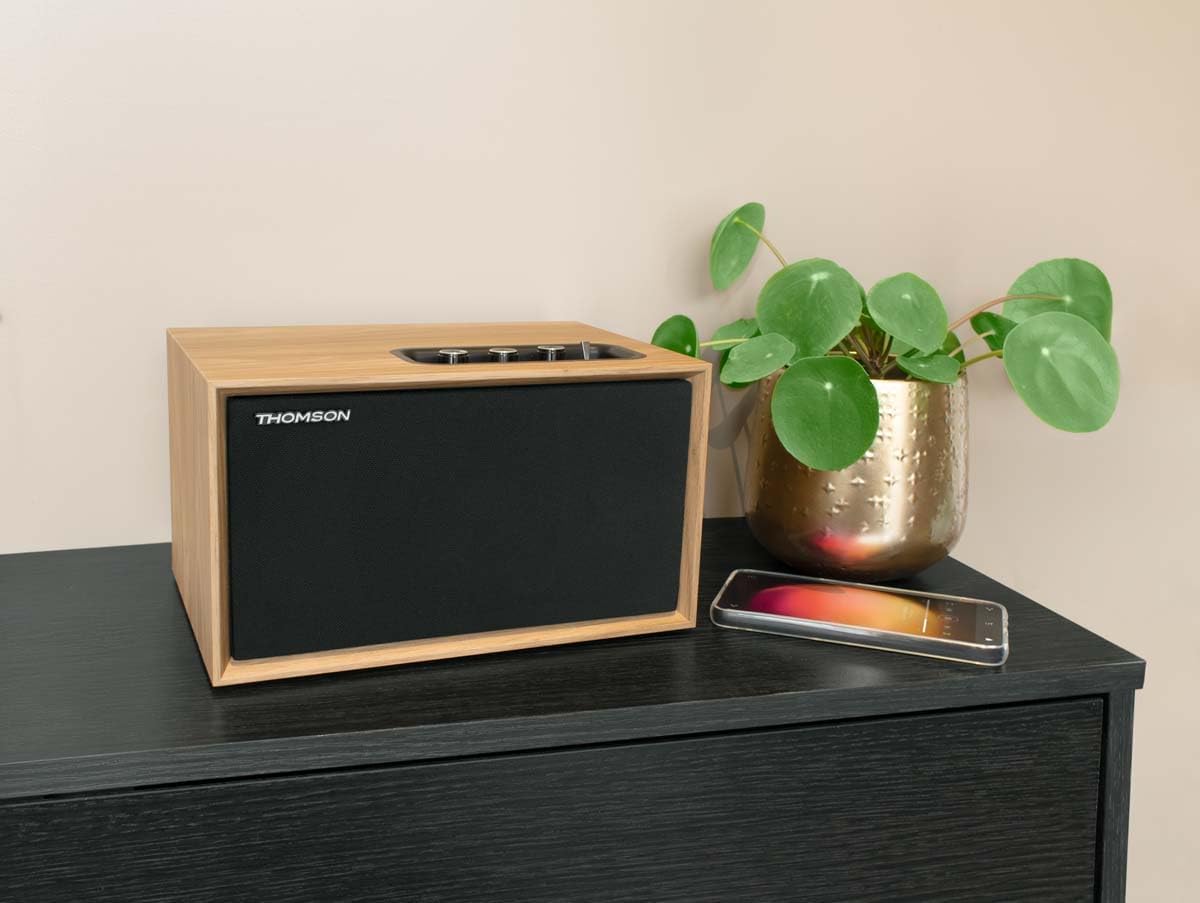 Thumbnail 2 de THOMSON Enceinte résidentielle en bois Cosy avec Bluetooth 5.3, 50 W et entrée 3,5 mm