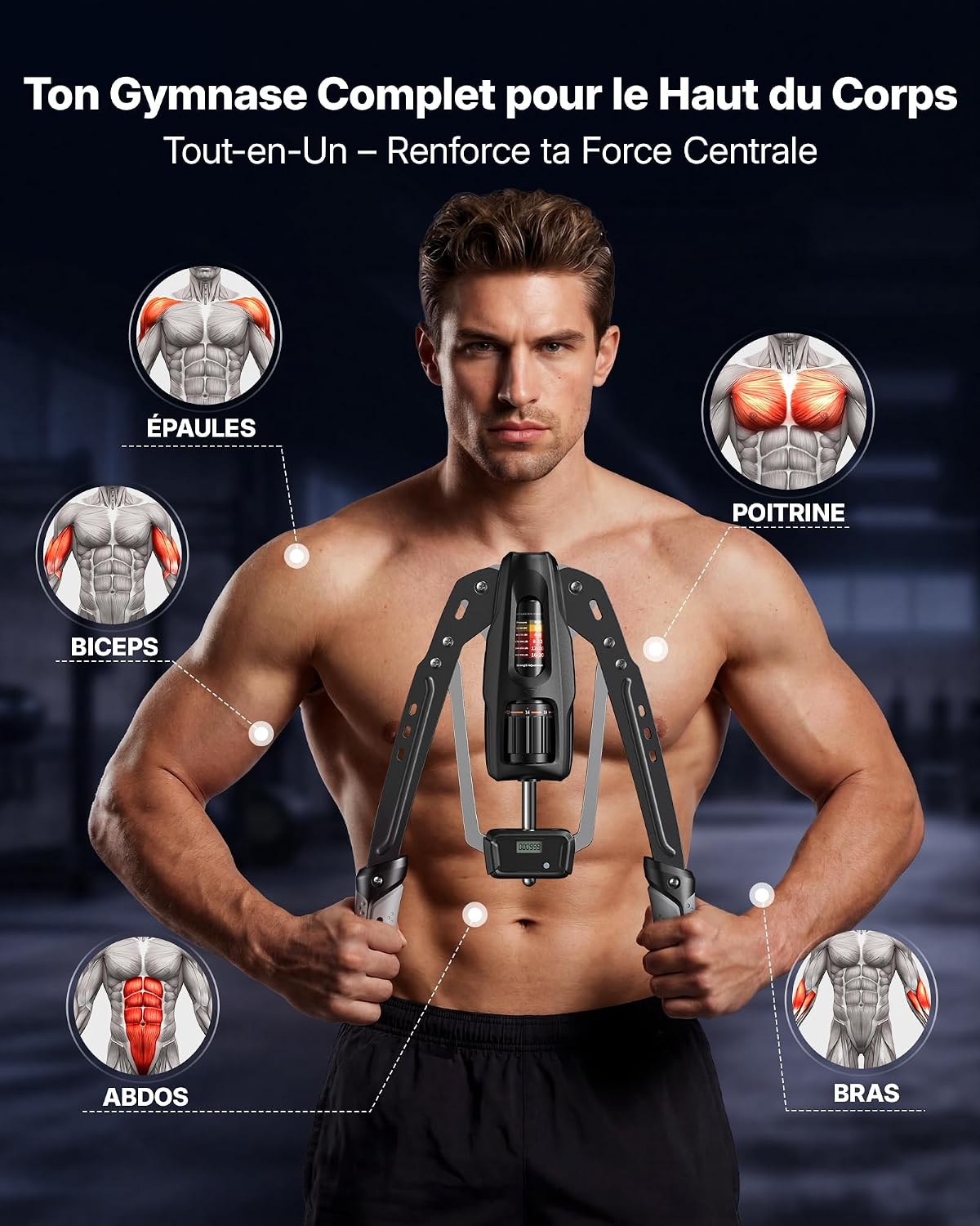 Thumbnail 6 de MERACH armtrainer met herhalingsteller, hydraulische weerstand van 10 tot 200 kg