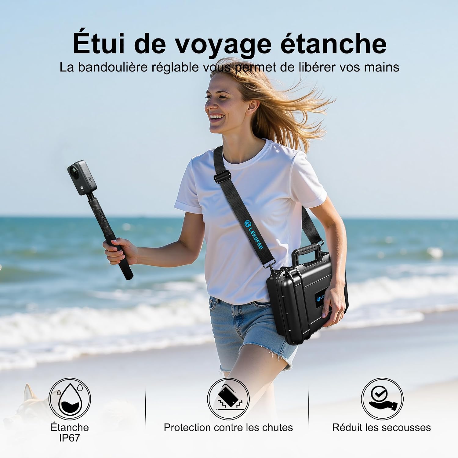 Thumbnail 5 de LEKUFEE Valise rigide étanche pour Osmo 360 31×11×24,5 cm