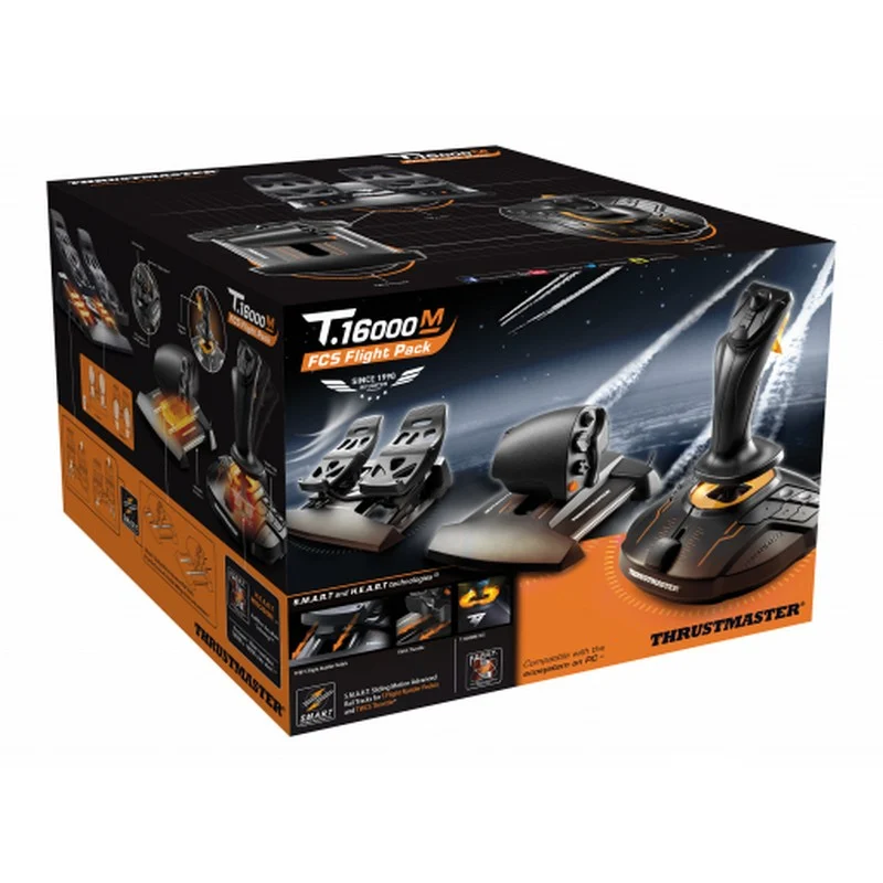 Detalle 2 de Thrustmaster T.16000M FCS Flight Pack — Joystick, acelerador y pedales
