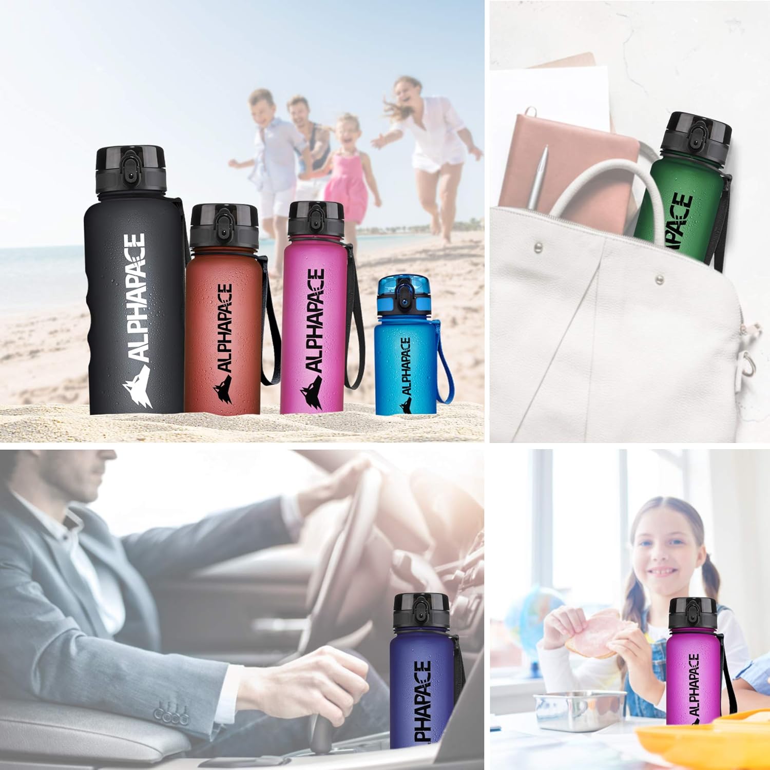 Thumbnail 4 de ALPHAPACE Gourde étanche 1000 ml avec insert à fruits – Hydratation sportive sans BPA