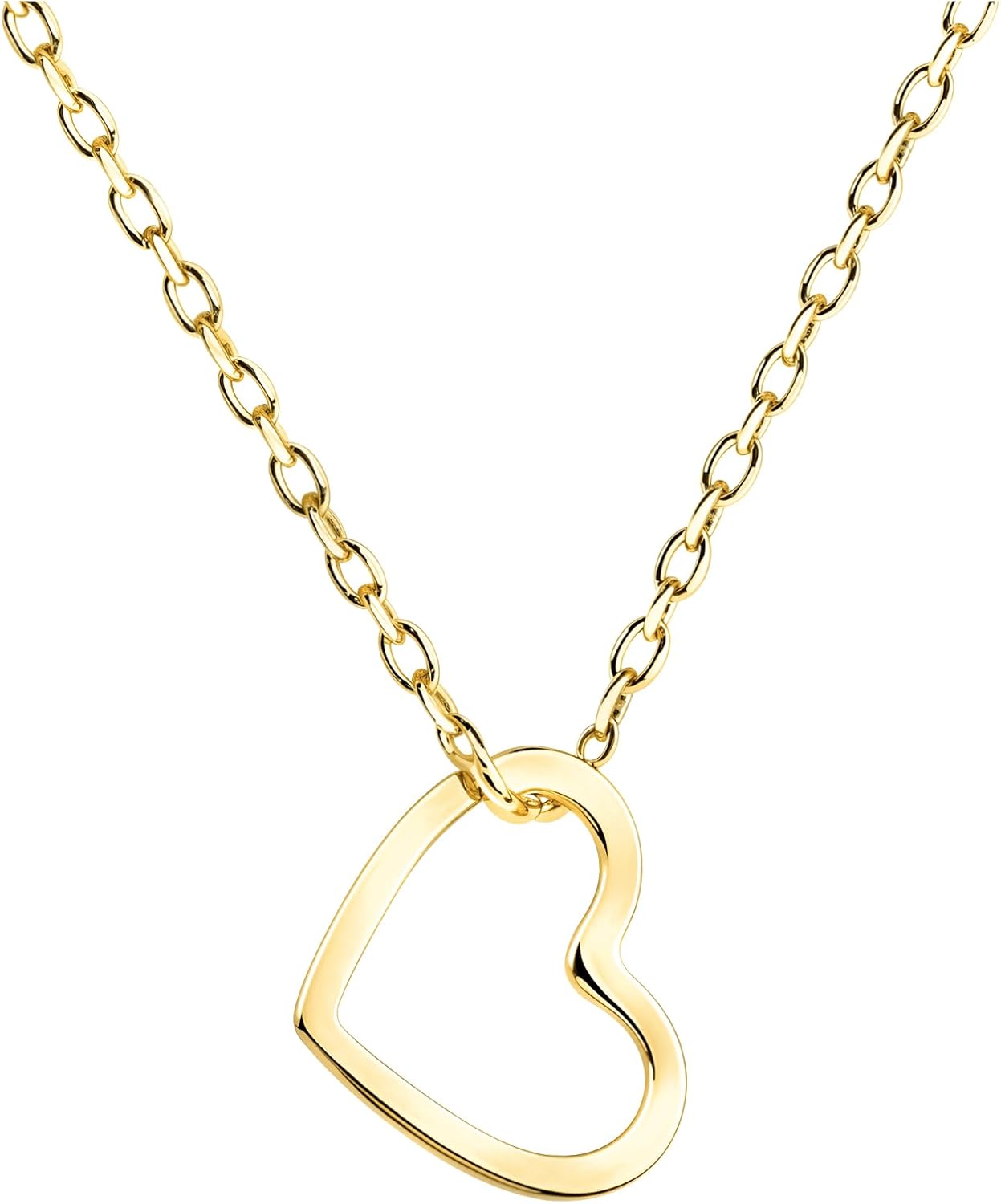 Detalle de SOFIA MILANI Damen Halskette 925 Silber – Herz-Anhänger, verstellbar 43–46 cm