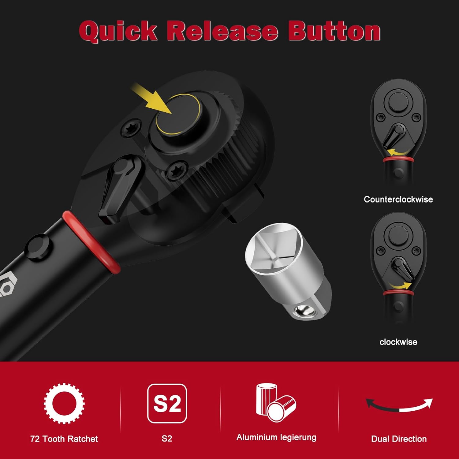 Thumbnail 2 de VANPO 1/4 Zoll Drehmomentschlüssel-Set 1–25 Nm (3-teilig) für Fahrrad & Motorrad