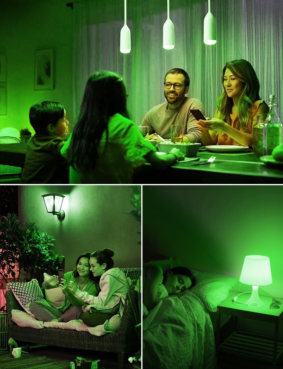 Thumbnail 6 de Ecoiot CP-BL01-RGB Green LED Bulbs, A19 9W, E26, 4-Pack