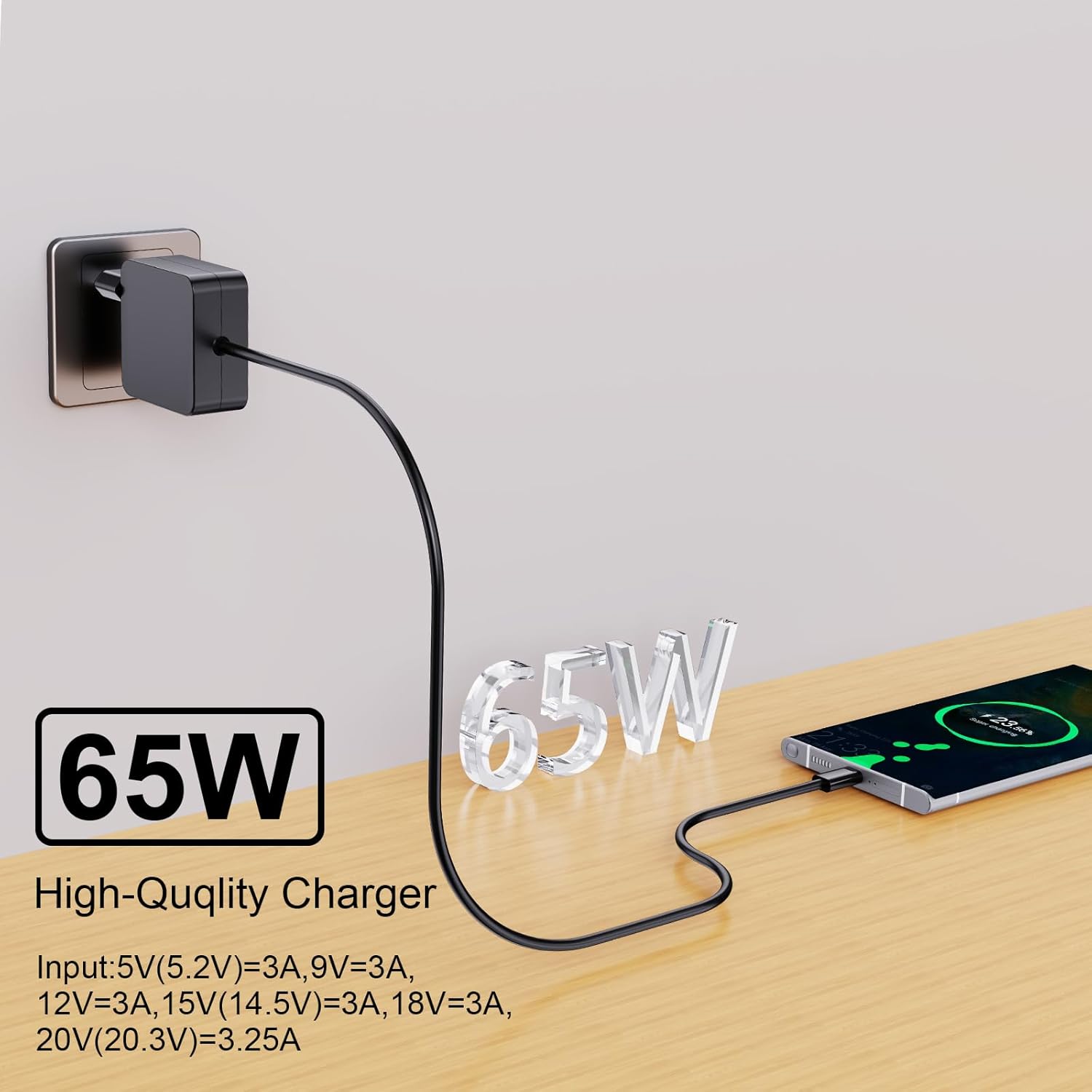 Thumbnail 4 de Chargeur USB-C PD 65 W pour Nintendo Switch 2, Steam Deck, ROG Ally et PC portables