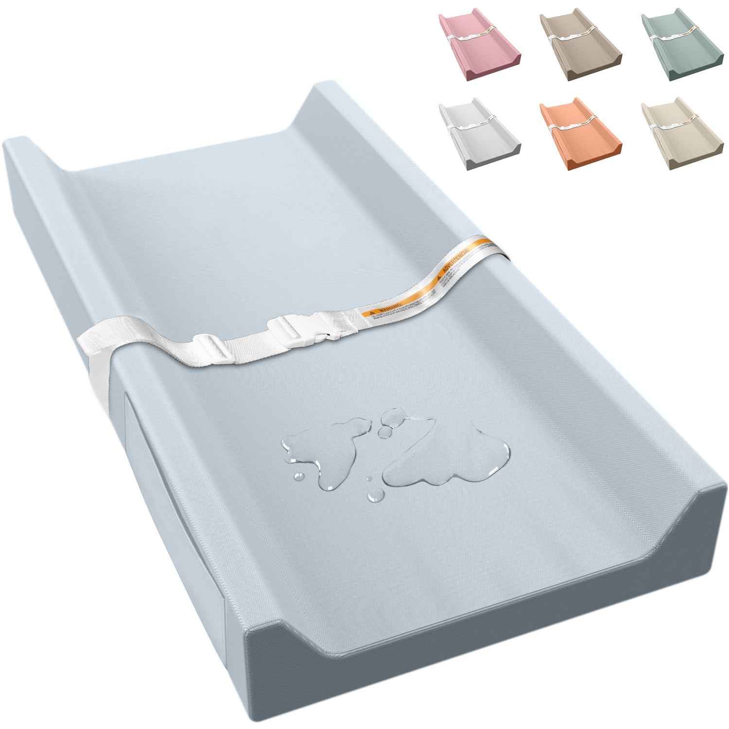 Detalle de JVEOO Vegan Leather Baby Changing Pad, Waterproof, Wipeable, 31.5-Inch