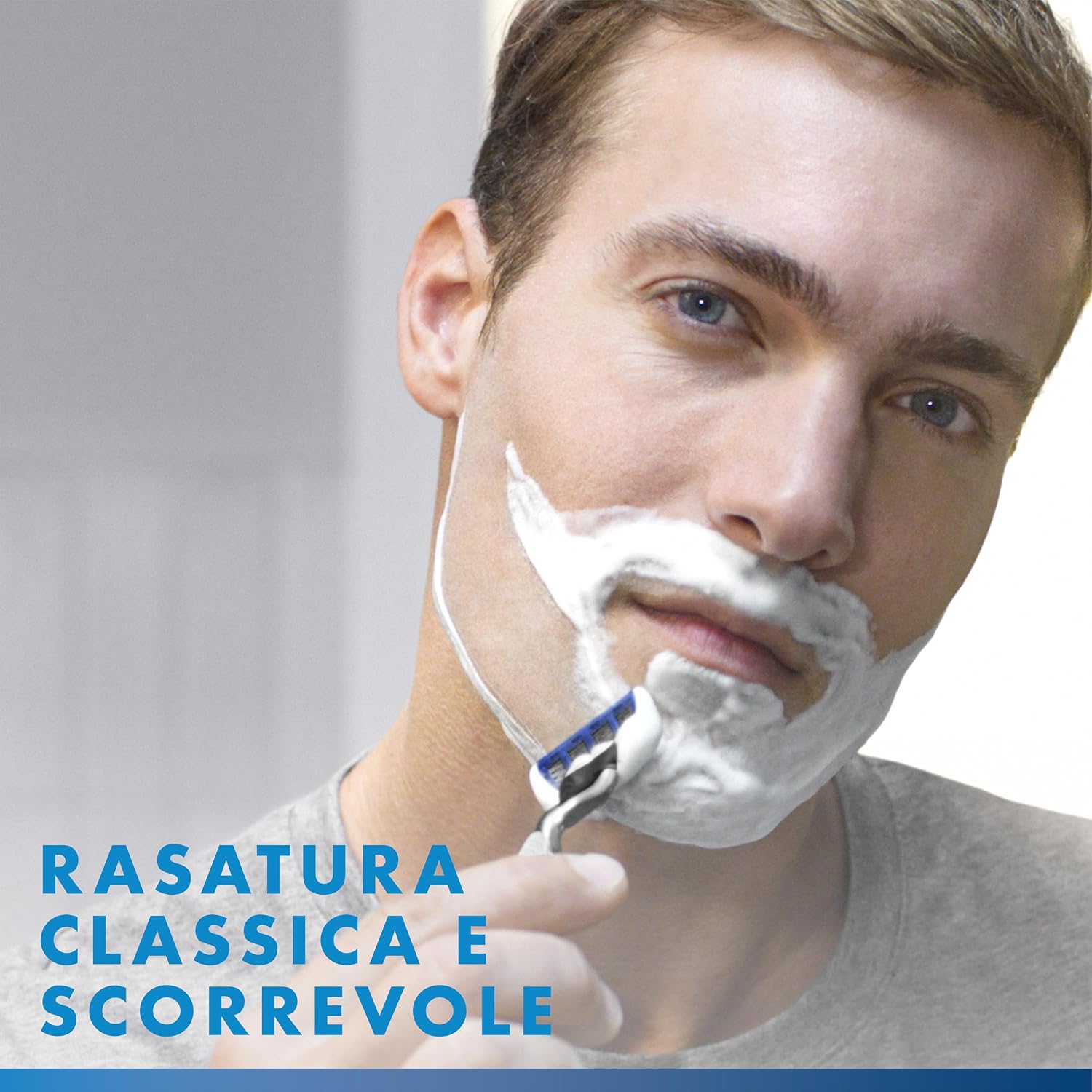 Detalle de Gillette Mach3 Turbo Rasoio Da Uomo con 2 Regole di Lamette: Prestazioni Fluide e Affidabili
