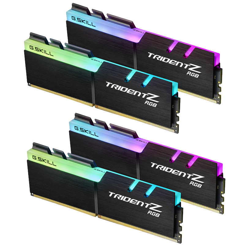 Detalle de G.Skill Trident Z RGB DDR4 32 GB (4 x 8 GB), 3200, CL16 para AMD