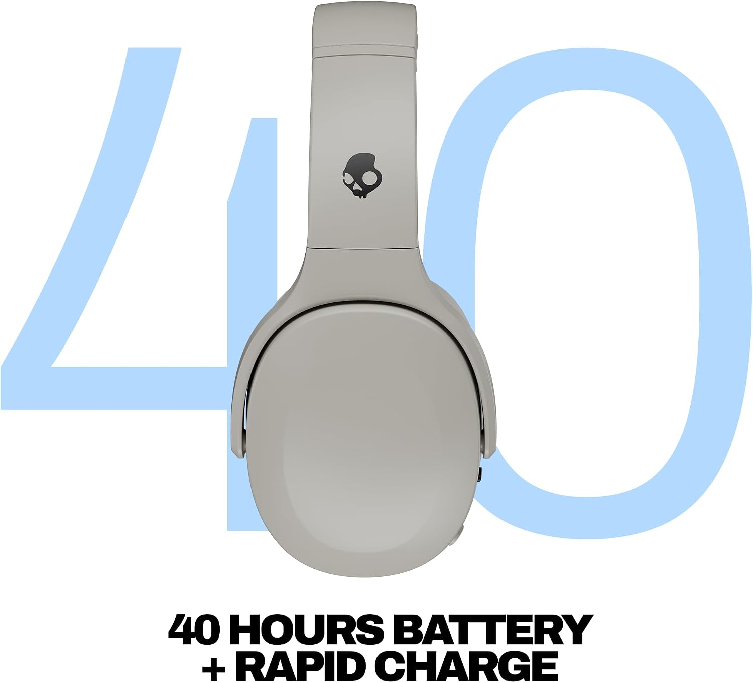Detalle de Skullcandy Crusher 540 Active Wireless Bluetooth Headphones (Concrete) with Multi-Sensory Bass