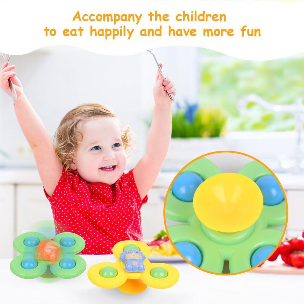 Thumbnail 5 de Ainiv 3PCS Suction Cup Spinner Toy – Colourful Baby Rattle & Spin Toys for 1+ Year Olds