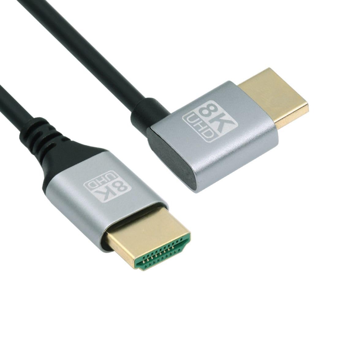 Detalle de chenyang HDMI 2.1 Kabel mit 90°-Winkel, 0,5 m – extrem flexibel, 8K/60Hz & 4K/120Hz