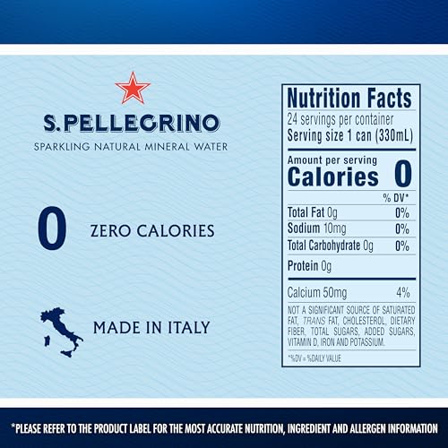 Thumbnail 1 de S.Pellegrino Sparkling Natural Mineral Water, 24-Pack (11.15 fl oz cans)