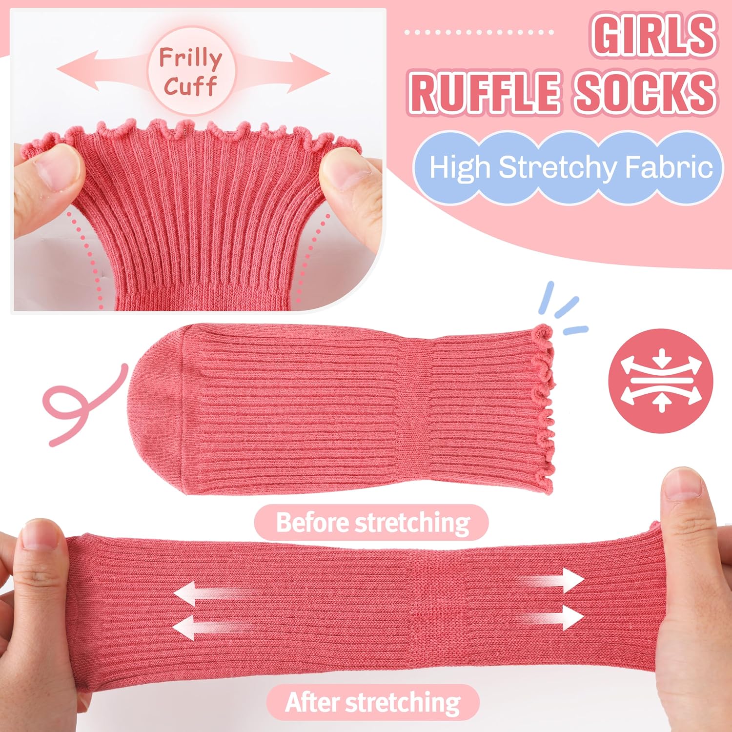 Detalle de Ruffle Grip Socks, Cotton