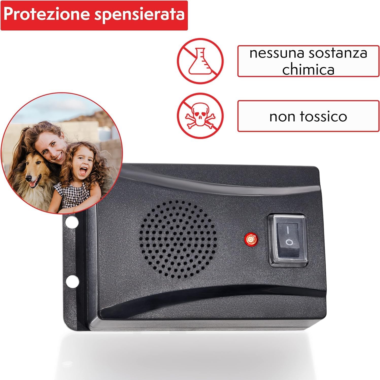 Detalle de PATTLER® Dissuasore per Martore a Batteria – Raggio di 40 m² con Ultrasuoni ed Effetto Anti-Abituamento